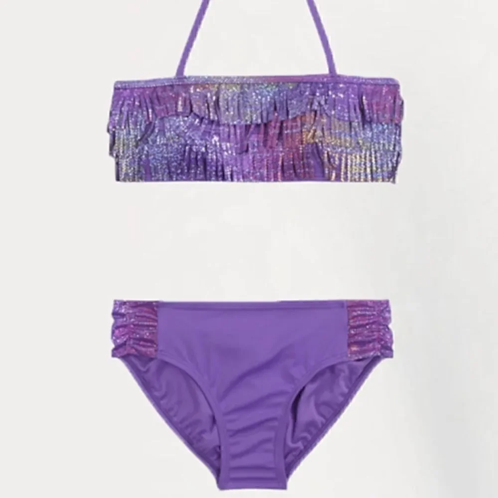 Kids Purple Tassels Bikini